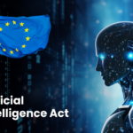 EU AI Act: Symbolische Darstellung von Künstlicher Intelligenz, Regulierung und neuen gesetzlichen Anforderungen für Unternehmen